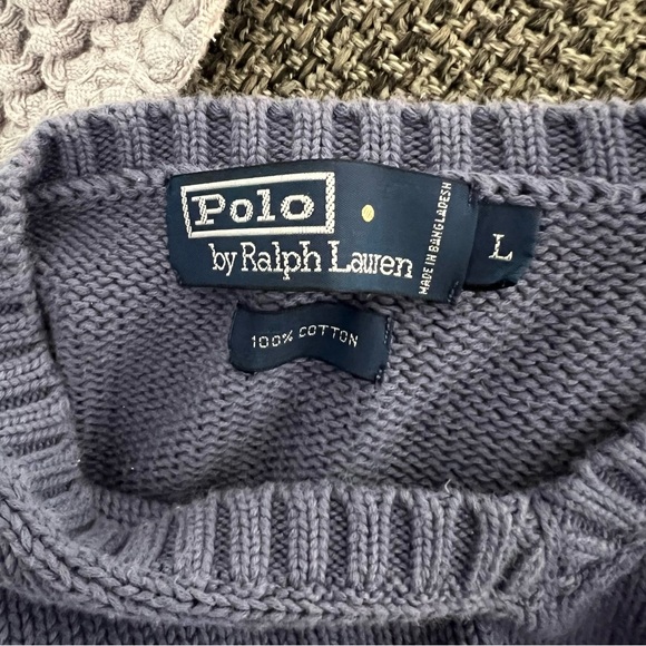 Polo by Ralph Lauren 100% cotton v neck pullover sweater - Picture 2 of 6